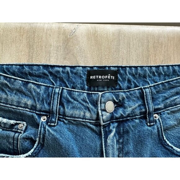 Retrofete Low Rise Chris Jean Distressed in Sea Medium Wash Size 28 - Picture 5 of 12